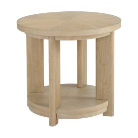 Wallace & Bay Clove Tan Round Accent Table